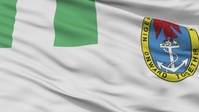Naval Ensign Of Nigeria Flag, Closeup View