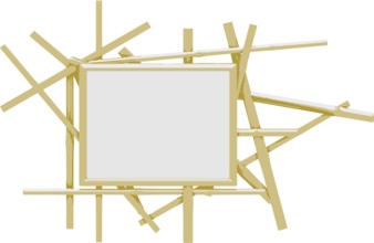 Vector gold frame
