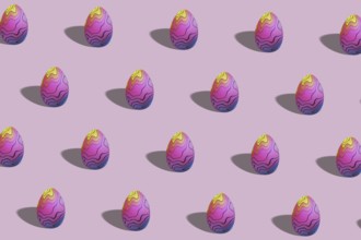 Colorful Easter egg pattern made, trendy style, Minimal Easter concept
