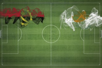 Angola vs Cyprus Soccer Match, national colors, national flags, soccer field, football game,