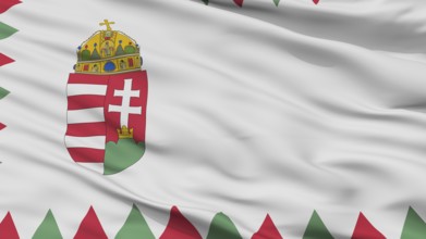 Naval Ensign Of Hungary Flag, Closeup View