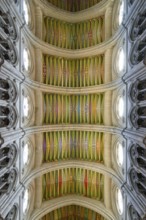 Ceiling of Almudena Cathedral in Madrid, Spain, Europe