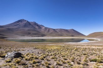 Lagunas Altiplanicas, Miscanti y Miniques, amazing view at Atacama Desert. Chile, South America