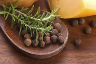 Allspice with fresh rosemary, cheese and onion, lodz, poland