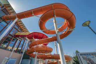 Giant slide at Indor Spielparadies Wonnemar, Sonthofen, Allgäu, Swabia, Bavaria Germany