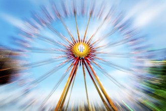 Ferris wheel at a folk festival, Germany, Europe
