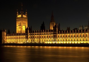 The terrace of Parliament in its' floodlit glory