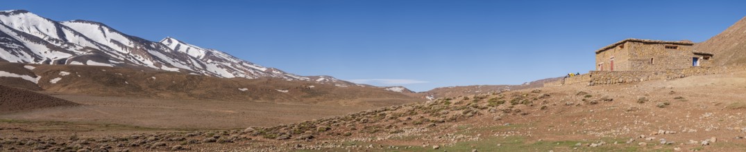 Tarkeddit Mountain Refuge, Ighil M'Goun trek, Atlas mountain range, morocco