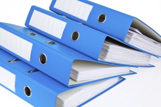 File folders with documents and papers. Storage of contracts. Austria