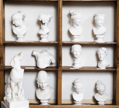 Possagno, Italy, August 2022: Antonio Canova collection. Classical sculptures in white marble
