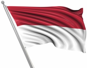Flag of Monaco, This is a computer generated and 3d rendered image