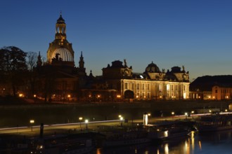 Evening in Dresden overlooking the Brühl's Terrace Evening in Dresden overlooking the Brühl's