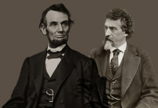 Mathew B. Brady, 1823-1896, American photographer, Brady portrait photo of Abraham Lincoln, 16th