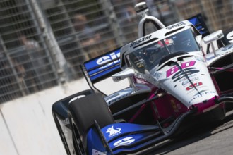 NTT INDYCAR SERIES driver, Felix Rosenqvist (60) of Varnamo, Sweden, travels through the turns