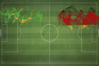 Mauritania vs Germany Soccer Match, national colors, national flags, soccer field, football game,