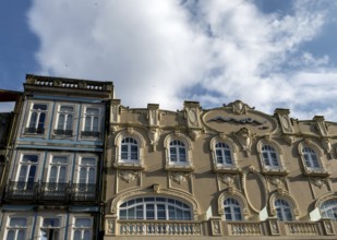 Classic house facades on Praça da Batalha square, Porto, Portugal, Europe