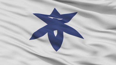 Takatsuki City Flag, Country Japan, Osaka Prefecture, Closeup View