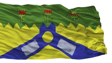 Launceston City Flag, Country Australia, Isolated On White Background