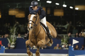 Angelica Augustsson Zanotelli of Sweden competes in 1.60m FEI Jumping World Cup at Jumping