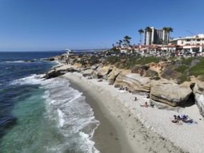 Aerial view of La Jolla cove and beach in San Diego California. travel destination in USA