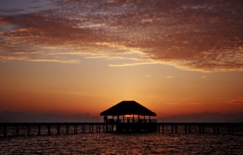Sunset in the Maldives, Maldives, Indian Ocean, Medhufushi, Meemu Atoll, Asia