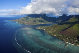 View of the Baie de Cook, Moorea, French Polynesia, Oceania