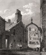 Water Gate, Canongate, Edinburgh, Scotland, 18th century, Views in Edinburgh by J. & H. S. Storer