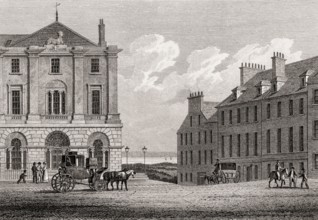 Charlotte Square, Edinburgh, Scotland, 19th century, Views in Edinburgh by J. & H. S. Storer, 1820