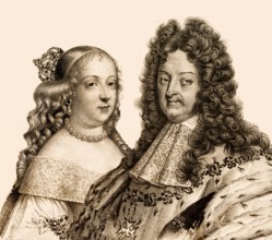 Louis XIV, 1638-1715, Louis the Great, Sun King, Ludwig XIV., King of France and his first wife,