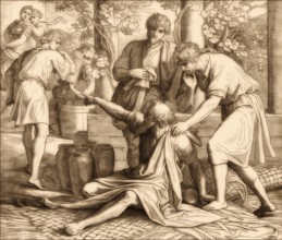 Noah Curses Ham, Old Testament, by Julius Schnorr von Carolsfeld, 1860