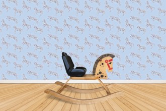 Rocking horse in the children's room