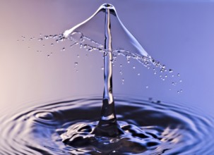 Water splashes Macro drop on drop