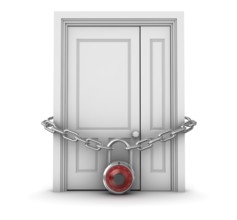 Locked Door, This is a computer generated and 3d rendered picture