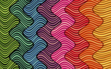 Abstract bright rainbow background eith waves