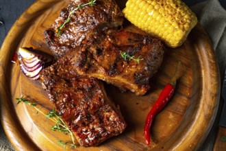 Tender spare ribs from the grill