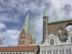Beautiful medieval architecture and cityscape of Lübeck Germany