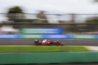 Lewis Hamilton of Great Britain drives the Scuderia Ferrari HP SF-25 during third practice in the