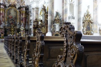 Church pews, Ottobeuren