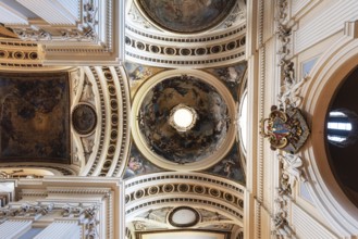 Zaragoza, Spain, August 15, 2019: Interior of Basilica, Cathedral of Our Lady of Pillar in