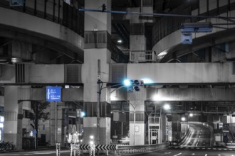 Hakozaki Junction of night view. Shooting Location: Tokyo metropolitan area