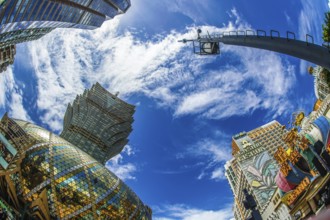 Grandris Bore and Macao cityscape. Shooting Location: Macao Special Administrative District