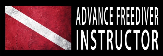Advance Freediver Instructor, Diver Down Flag, Scuba flag, Scuba Diving
