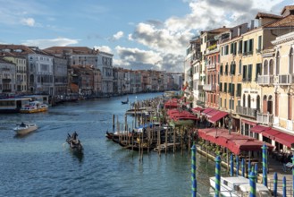 Canal Grande from Rialto Bridge in Venice, Italy, Europe