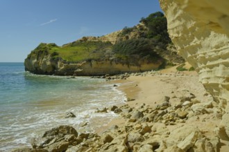 Rocky Algarve near Albufeira, Algarve, Atlantic, Atlantic Ocean, Sea, Rocks, Portugal, European