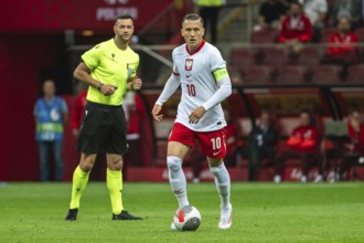 WARSAW, POLAND - JUNE 7, 2024: Friendly soccer match Poland - Ukraine 3:1. In action Piotr