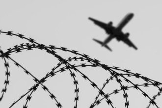 Symbolic image, deportation flights of illegal and delinquent migrants, passenger aircraft,