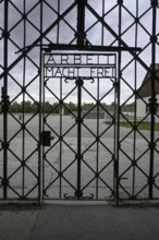 Tor tor with lettering Arbeit macht frei, former Dachau concentration camp, now a concentration