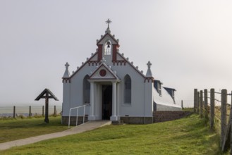Italian chapel, built by prisoners of war from Italy, Lamb Holm, Orkney, Scotland, Great Britain