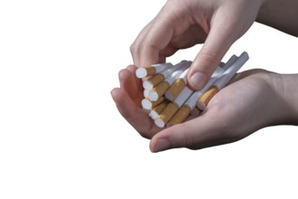 Tobacco smoke addiction, unhealthy lifestyle. Stop smoking, quit smoking or no smoking cigarettes.