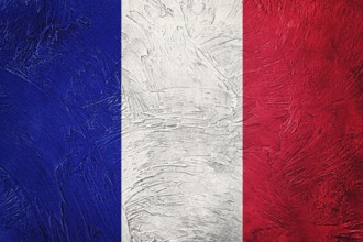 Grunge France flag. France flag with grunge texture